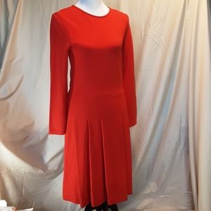 J. Crew Long Sleeve Red Dress